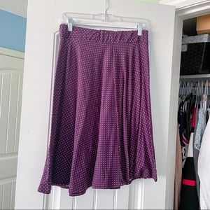 Purple polka dot skirt